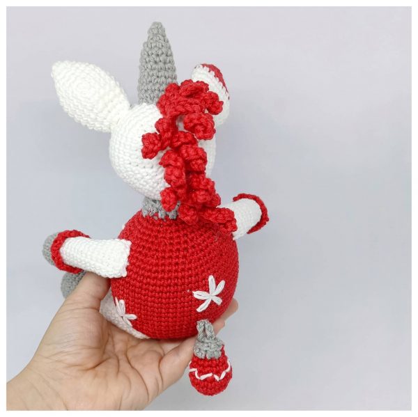 unicornio crochet navidad